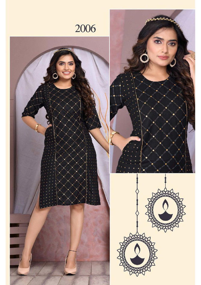 Golden Hi Class Wholesale Kurti Heavy Rayon With Foil Print Collection 